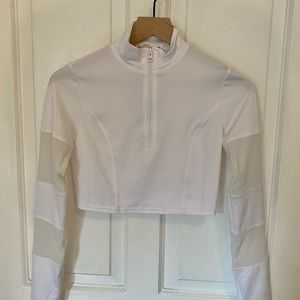 White Cropped Athletic Wear